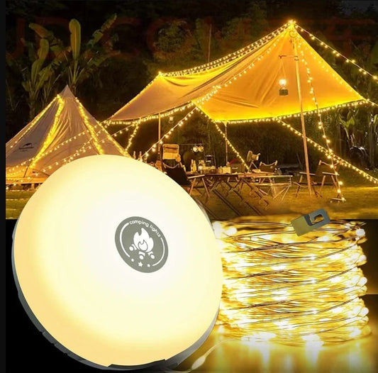 Oplaadbare outdoor lichtslinger van 27 meter